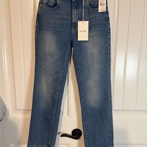 DL1961 Blue Denim Patti Straight High Rise Vintage Ankle Jeans Size 24
